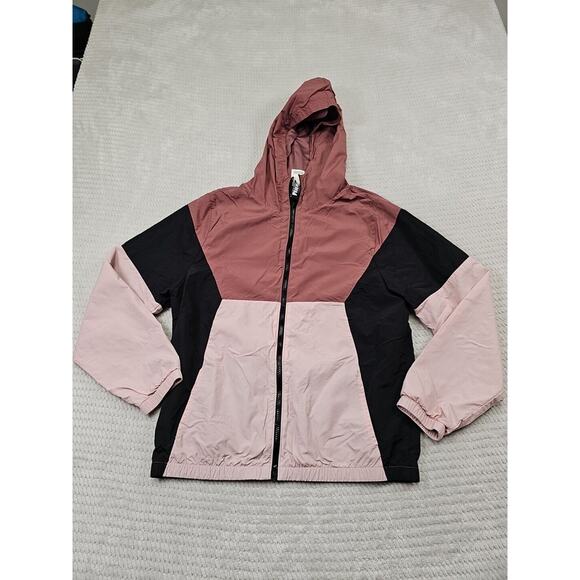 Victorias Secret Pink Jacket Womens XS Color Block Wind Breaker Full Zip Hooded - Picture 1 of 7